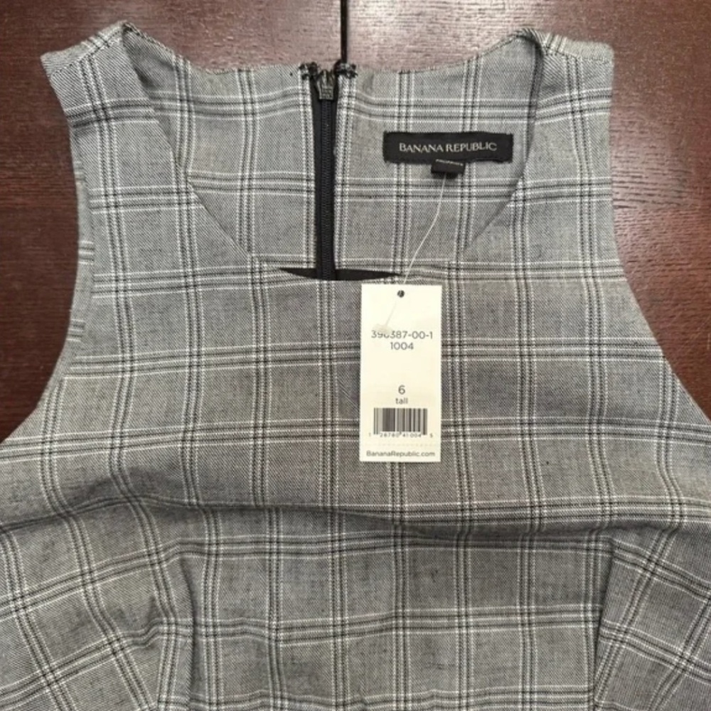 Banana Republic Black and White Checkered Dress
